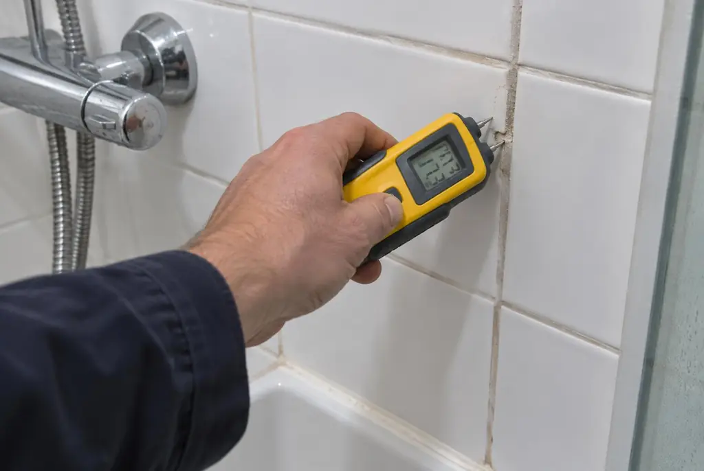 Lekdetectie Eemnes – vochtmeter op badkamertegels bij de douche